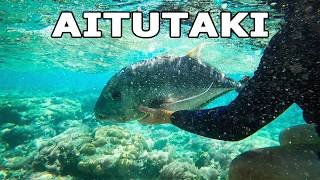 FLY FISHING for GTs with BONEFISH E2S WAY Charters Aitutaki Cook Islands 4K [upl. by Kondon]