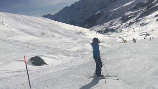 Skiing in Cervinia Italy Blue run [upl. by Nogaem939]