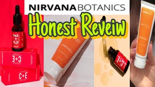 Nirvana botanics vitamin ce serum review  nirvana botanics sunscreen [upl. by Enahs507]