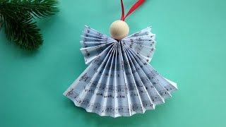 Weihnachtsengel basteln  DIY Weihnachtsdeko  Weihnachtsbasteln  Engel falten Weihnachten 2023 [upl. by Norramic106]