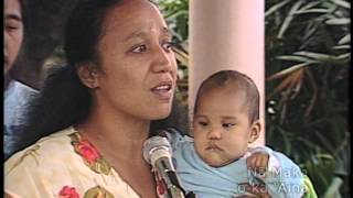 Kahoolawe Video Archive  Kawahine Kamakea at Iolani Palace 1982 [upl. by Leinahtan871]