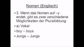 Nomen Englisch Grammatik [upl. by Goddord]