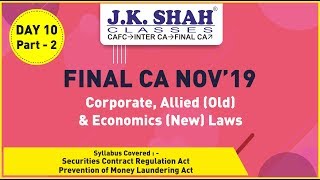 Final CA Nov19 Revision Lectures  Law Day 10 of 11Part 2 [upl. by Oznol377]