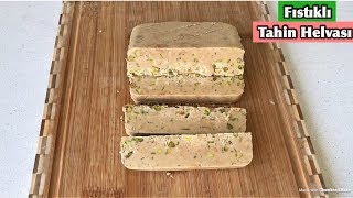 EVDE TAHİN HELVASI YAPIMI  Tahini halva recipe [upl. by Wyatan]