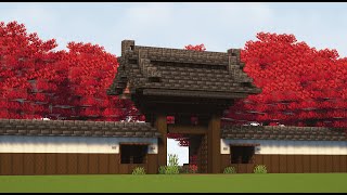 Minecraft  Japanese Gate Tutorial [upl. by Niveg466]