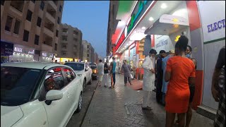 Deira Dubai Frij Al Murar Embroidery Market And Street Cafes Walk 4k 2022 [upl. by Eerok326]