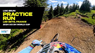 GoPro Practice Runs with Loic Bruni at Les Gets  24 UCI Downhill MTB World Cup [upl. by Shelagh428]