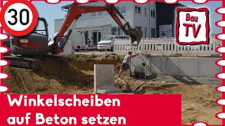 Stahlbeton Winkelscheiben auf Beton setzen Zugschwert Bau [upl. by Esenaj]