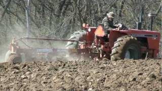 Plowing with AllisChalmers 185 tractor [upl. by Wershba695]