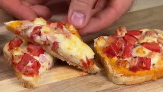 😋 MiniPizza ohne Teig 😋 Einfaches Rezept für köstliche kleine Pizzen aus dem Brot [upl. by Meeker]