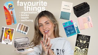 FAVOURITE THINGS  ORGANISATION BOOKS HEALTH amp WELLBEING  JAMIE GENEVIEVE [upl. by Arenahs]