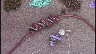 Learn How To Bead the Cellini Spiral Stitch  A beading tutorial by Aura Crystals [upl. by Hildagarde]