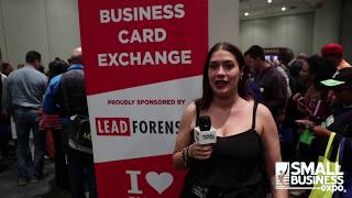 Lead Forensics Sponsors the quotBusiness Card Exchangequot at Small Business Expo [upl. by Africah]