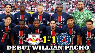 ASÍ FUE EL TREMENDO DEBUT DE WILLIAN PACHO CON EL PSG 🔥  LEIPZIG 11 PSG AMISTOSO 2024 [upl. by Eynobe]