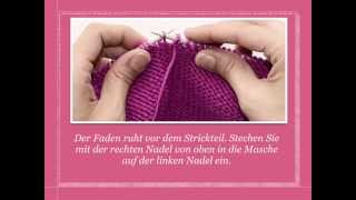 Linke Maschen abheben  Strickenlernench [upl. by Gschu533]