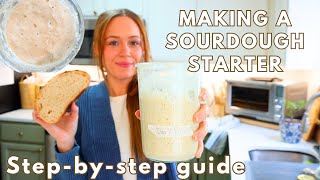 My Easy GUIDE To Making A SOURDOUGH STARTER  How To Make A Sourdough Starter from scratch [upl. by Sacrod]