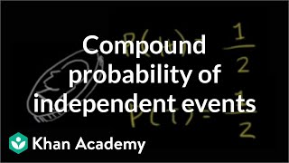 Compound probability of independent events  Probability and Statistics  Khan Academy [upl. by Kelula]