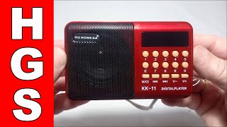 KK 11 Portable Digital Player Recorder FM Radio ✔️ [upl. by Ailices]