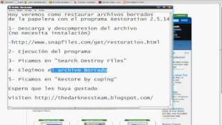 Restaurar archivos eliminados de la Papelera de Reciclaje Tutorial [upl. by Charie]