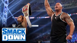 The Rock and Becky Lynch humble King Corbin SmackDown Oct 4 2019 [upl. by Halihs521]