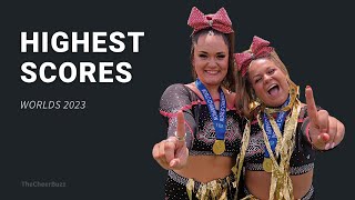 Top 10 Highest Scoring Teams at the Cheerleading Worlds 2023 [upl. by Weig]