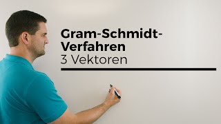 GramSchmidtVerfahren mit 3 Vektoren Rechenablauf mit Normalisierung  Mathe by Daniel Jung [upl. by Katti]