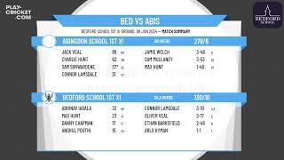 Bedford School 1st XI v Abingdon School 1st XI [upl. by Berg]