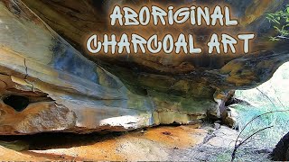 Aboriginal Charcoal Art Cave Alongside A Waterfall [upl. by Cordier74]