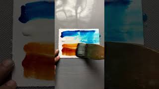 Landscape abstract artwork abstractlovers watercolorpainting [upl. by Yevrah]