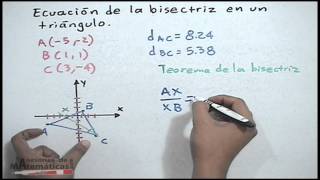 Ecuación de la bisectriz en un triángulo [upl. by Drew]