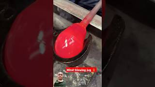 GLASS BLOWING making a HUGE Glass PITCHER ASMR  shorts asmr entertainment glassblowing [upl. by Varuag]