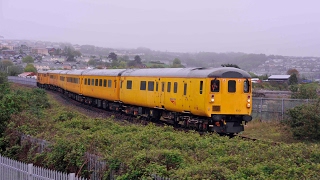 31465 WORKS A NETWORK RAIL TEST TRAIN ALONG THE CATTEWATER BRANCH PLYMOUTH  10th May 2012 [upl. by Mount]