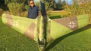 GIANT SCALE RC ME 163 COMET 31m RC JET SPEED LOW PASS AIRWORLD ME163 JETCAT P220 Thomas Gleissner [upl. by Ecidnacal]