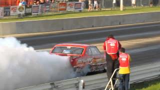 Arnie quotthe Farmerquot Beswick crash and hits the wall at Cordova Dragway [upl. by Nuawad590]