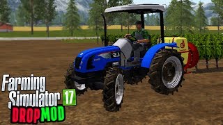 TRATOR “LSU60”AgriMods PULVERIZANDO UVA  Farming simulator 17 DropMod [upl. by Edyth287]