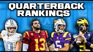 2024 NFL Draft Quarterback Rankings  This Is A VERY Controversial Quarterback Class [upl. by Sinnod929]