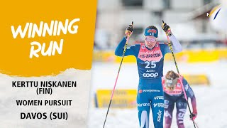 Niskanen edges Brennan in Davos 20k Pursuit  FIS Cross Country World Cup 2324 [upl. by Nylear]