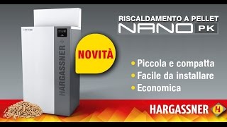 Hargassner NANO PK nuova caldaia a pellet 615 kW IT 2016 [upl. by Anrol]