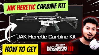 How to unlock JAK Heretic Carbine Kit in Warzone and MW3 modernwarfare 3  by borntoplaygames [upl. by Enoed658]