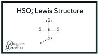 HSO4 lewis structure Bisulfite ion [upl. by Koziel512]