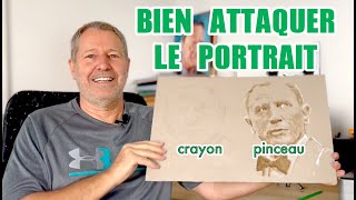 Comment bien commencer le portrait à lacrylique  ASTUCE DE PRO [upl. by Onit999]