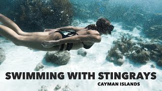 Swimming with stingrays in the Cayman Islands [upl. by Byrom]