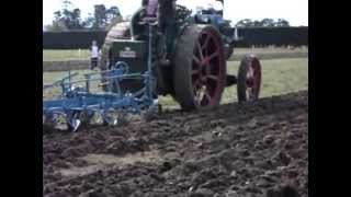 Fowler traction engine ploughing [upl. by Idnat744]