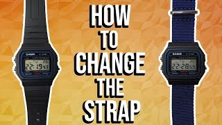 How to put a NATO strap on the Casio F91W [upl. by Egduj]