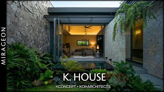 Tropical Modernstyle Courtyard House  Khouse [upl. by Borlase170]