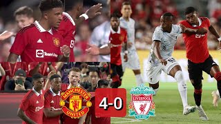 Man United Vs Liverpool 40  Sancho 🔥FredMartial Pellistri goals destroy Liverpool in Thailand [upl. by Oigolue]