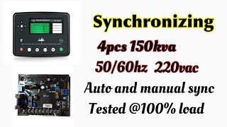 synchronizing 150kva 4pcs tested at 100load benzblogs Vlogs [upl. by Alded721]