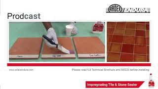 IMPREGNATING TILE amp STONE SEALER  Deep penetrating sealer  Ardex Endura [upl. by Saied]