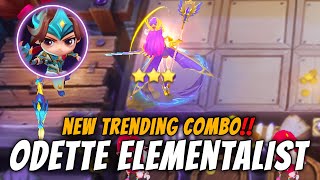 New Trending Combo Odette Elementalist With Commander Zilong  MAGIC CHESS MLBB [upl. by Bernj]