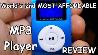 Cheapest MP3 Player with micro SD Card slot and LCD Review [upl. by Lerrej]